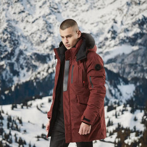 Veste d'hiver matelassée respirante, épaisse et chaude, décontractée, en gros, avec fermeture éclair et capuche en fourrure, écologique - Product Image 3