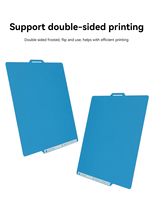 Pelat bangunan bertekstur dua sisi 257x257mm, pelat baja pegas Printer 3D untuk Bambu Lab X1/P1P/A1