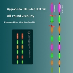 Galleggianti da Pesca LED Intelligenti Neri 41cm-44cm Lunghi, che Cambiano Colore, in EVA PVC, Luminosi di Notte, per Carpe e Tilapia - Product Image 3