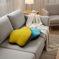 Coussin de dossier pour chaise de bureau, grand coussin de soutien lombaire en mousse à mémoire de forme pour le sommeil, design tricoté pour hôtel, usage courant des employés de bureau