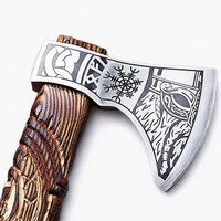 Couteau de chasse en acier Damas fait main, mini hache Tomahawk, hache de chasse, couteau de chasse d'extérieur, vente en gros à bas prix
