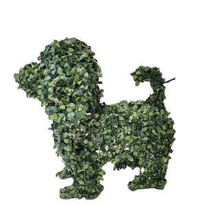 Real Like City Garden Landscaping Topiary Frame Dog Tree Artificial Animals