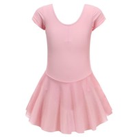 Offres Spéciales Conception de logo personnalisé OEM Couleurs unies Spandex et Nylon Filles Danse Formation Robe de ballet