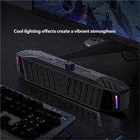 Caisson de basses sans fil Mains libres Prise de son Lumière USB RGB Stéréo Mini barre de son de bureau pour jeux