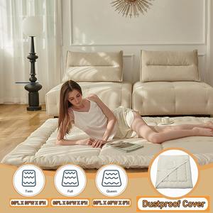 Tatami-Matratzen auflage im japanischen Stil Faltbares Roll-Up-Bett für die Verwendung mit mehreren Szenarien wie <span class=keywords><strong>Camping</strong></span>-Gästezimmer - Product Image 3