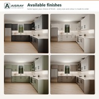 Meuble de cuisine en contreplaqué avec portes laquées, aménagement moderne en L, dimensions personnalisées, livraison en kit et rangement coulissant