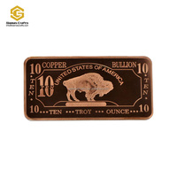 Barre de cuivre de 10 oz, design personnalisé, élément chimique pur 999