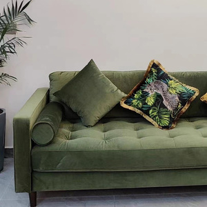 Ensemble de canapés 3 places en tissu velours de <span class=keywords><strong>France</strong></span>, <span class=keywords><strong>canapé</strong></span> de salon moderne de luxe, <span class=keywords><strong>canapé</strong></span> double en éponge haute densité - Product Image 4