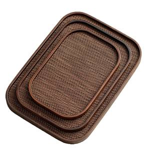 Plateaux de style rétro en bambou et bois à bords ronds pour cafés, plateaux à desserts, plateaux à thé domestiques, plateaux pour thé à sec, vente en gros - Product Image 1