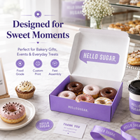 Boîtes en carton ondulé personnalisées à 6 compartiments pour donuts, gaufres, pâtisseries, biscuits, desserts, gâteaux, aliments, emballages alimentaires en papier