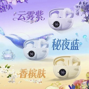 T13 หูฟังบลูทูธไร้สายแบบหนีบหู 500-1000mAh ประเภท C ชาร์จระบบควบคุมแบบสัมผัสสปอร์ตยูนิเวอร์แซล - Product Image 1