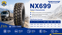 Pneu de camion radial adapté à la position de conduite sur les véhicules de transport de moyenne portée, modèle NX699 11.00R20 12.00R20, fournisseurs chinois