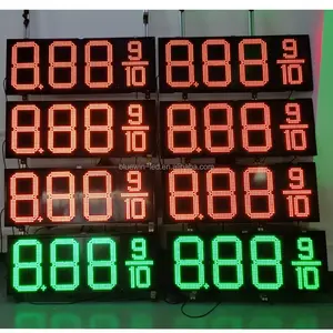 Açık su geçirmez metal dolap benzin fiyatı tabelası kurulu led dijital benzin istasyonu benzin fiyatı tabelası