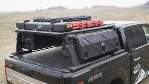 Système <span class=keywords><strong>de</strong></span> porte-bagages <span class=keywords><strong>de</strong></span> <span class=keywords><strong>toit</strong></span> rétractable en aluminium pour camionnette Tacoma 2021, robuste, pour le transport <span class=keywords><strong>de</strong></span> marchandises en tout-terrain, facile à utiliser - Product Image 3