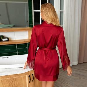 Sfy1457 Nuovo <span class=keywords><strong>Kimono</strong></span> Vestaglia da Donna in Seta Sexy Vestaglia in Raso per Damigelle Abito da Notte per Signore - Product Image 2