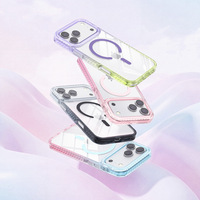 Coque de protection magnétique transparente tendance à dégradé de couleurs pour iPhone 18 Pro Max, compatible avec iPhone 17, 16, 15, 14, 13