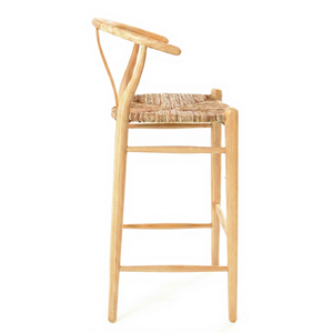 Chaise de salle à manger en bois ergonomique moderne et durable avec assise et dossier en rotin, design scandinave, meubles de salle à manger - Product Image 1