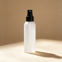 Vente en gros de flacons cylindriques en plastique PET de 200 ml, emballage cosmétique de luxe vide pour les soins de la peau, bouchon à vis avec impression à l'écran