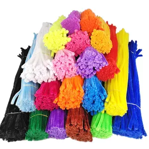 Factory custom colorful durable chenille stems pipe cleaners/craft jumbo stems of chenille stems christmas