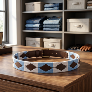 Ceinture Polo en Cuir Pleine Fleur Véritable pour Hommes – Qualité Supérieure, Faite à la Main, Ceinture de Taille Tendance avec Boucle Métallique Classique, Logo Personnalisé - Product Image 1