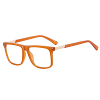 MS 93537 Lunettes de lecture rectangulaires pour hommes, grand carré bleu, optique TR90 TR Montures en acétate Lunettes rectangulaires bleues à la mode