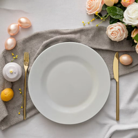 Échantillon gratuit Hengyuan 10 pouces micro-ondes lave-vaisselle assiettes rondes en plastique blanches incassables assiette en plastique pour fête