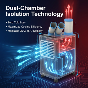 OEM White Metal Body 24 7 Dual Duct Cold Heat Isolation Portable Spot Cooler Industrial Air Conditioner for Workshop Low Investm - Product Image 1