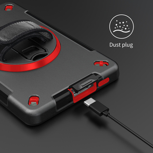 Étui robuste pour <span class=keywords><strong>tablette</strong></span> <span class=keywords><strong>Samsung</strong></span> <span class=keywords><strong>Galaxy</strong></span> Active 5 SM-X300 SM-X306B avec support rotatif à 360°, dragonne et porte-stylet - Product Image 3