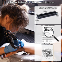 Nouvelle Fonction Imprimante Thermique pour Tatouages Phomemo M08F pour Ordinateur Portable, Imprimante de Pochoirs Cutanés, Machine à Autocollants de Tatouage Temporaire, Imprimante Mobile A4