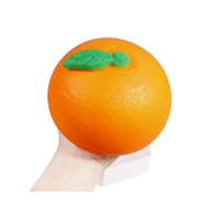 Mainan Buah Jeruk Squishy Jumbo 14cm Grosir, Bahan TPR, Usia 5-7 Tahun & Dewasa - Lembut, Lambat Mengembang, Pereda Stres, Mainan Sensorik