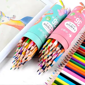 الجملة طالب زيتي الرصاص الأطفال مجموعة أدوات رسم رسمت باليد المبتدئين الملونة أقلام دون الخشب الملونة أقلام