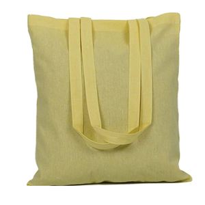 Sac en toile de coton recyclé réutilisable multicolore avec longue poignée, idéal pour le shopping, l'école, le travail, les voyages et la gym - Vente flash - Product Image 4