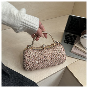 Bolsa de Mão <span class=keywords><strong>Clutch</strong></span> de Alta Costura para Vestido de Noite com Decoração de Corrente e Forro de Poliéster - Product Image 5