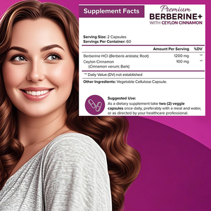 Kapsul Cuka Suplemen Diet Berberin Kayu Manis Ceylon Organik Kelas Berberin HCL - Product Image 4