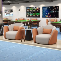 Meubles de salle de billard de style italien, luxe léger, chaises de visionnage, stands spécifiques aux tournois, sièges de canapé, tables sur pieds