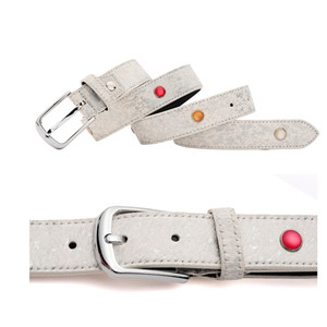 Ceinture en cuir pleine fleur de chameau personnalisée pour femme, tendance, polyvalente, rétro, haut de gamme, avec boucle et rivets neutres, fabriquée sur mesure - Product Image 4