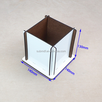 Artisanat en bois personnalisé de décoration de maison pour Photo cadeau imprimable MDF blancs boîtes blanches Sublimation Pot de fleur