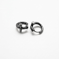 Boucles d'oreilles minimalistes vintage en acier inoxydable, style demi-vis, idéales pour les cadeaux