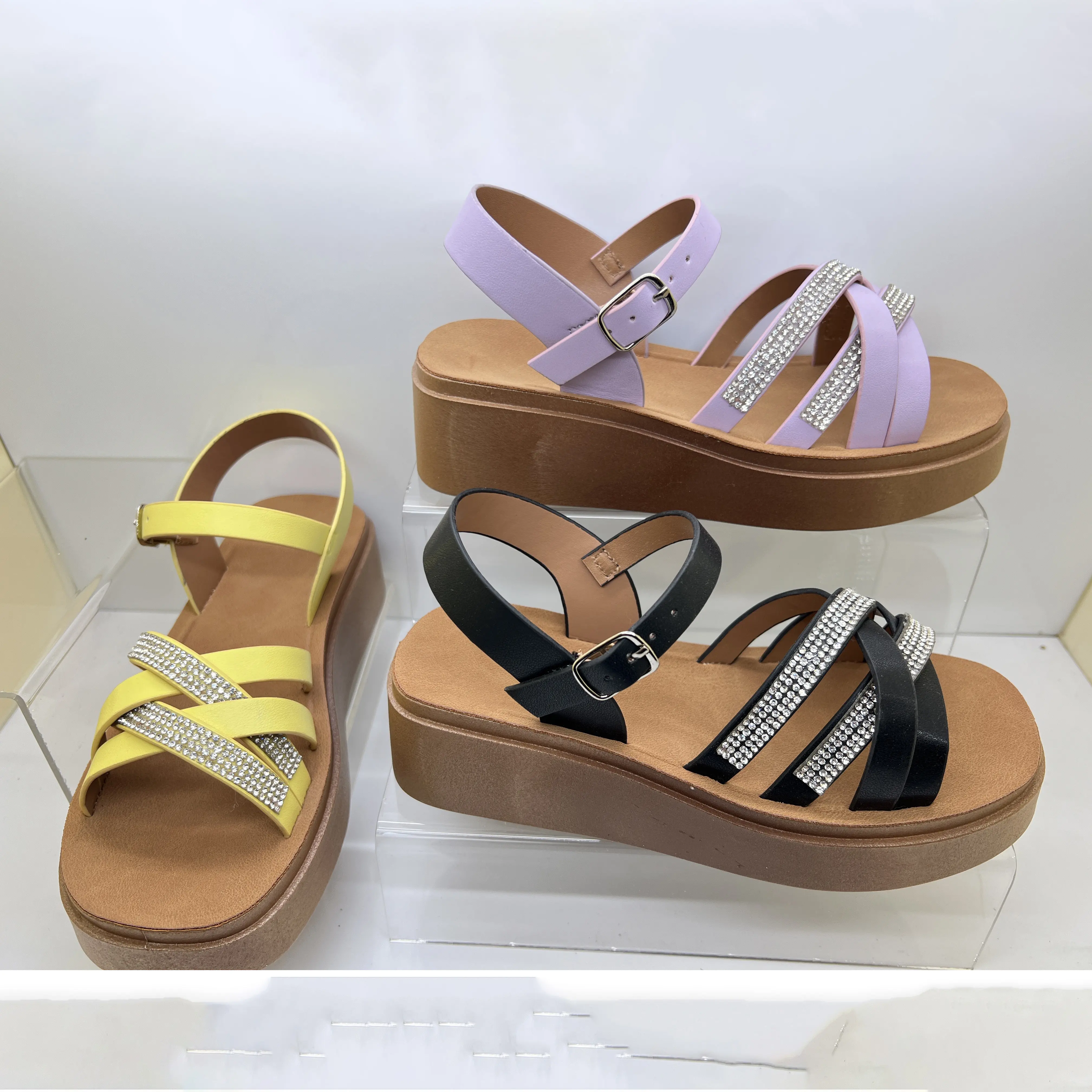 wholesale plus size wedge heels sandal women sandals high heels flip flops platform wedge shoes wedge sandals high heels