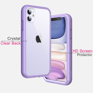 Custodia per <span class=keywords><strong>iPhone</strong></span> <span class=keywords><strong>11</strong></span> 6.1 <span class=keywords><strong>pollici</strong></span> con protezione dello schermo integrata Anti-graffio, 360 grado di corpo intero robusto copertura del telefono trasparente posteriore - Product Image 2