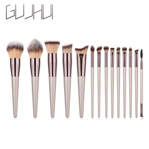 Pinceaux de maquillage professionnels super doux à manche en bois, 18 pièces en 1, pour <span class=keywords><strong>le</strong></span> visage, vente en gros, coloris variés - Product Image 3