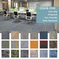 Dalles de moquette de bureau en nylon adhésif 50x50, qualité commerciale, certifiées CE SGS, écologiques, à poils coupés, lavables et amorties