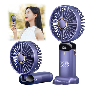0728 Handfan Upgraded Handheld <b>Fan</b> Portable Rechargeable Foldable Electric Ice <b>Fan</b> Phone <b>Stand</b> for Summer Beach Travel Concerts - Product Image 1
