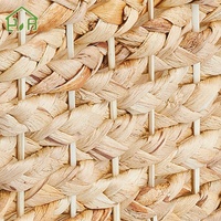 Panier de rangement écologique en fibre de jacinthe d'eau tressée à la main avec poignée pour la cuisine, forme personnalisable