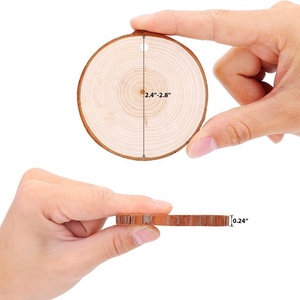 30 rebanadas de <span class=keywords><strong>madera</strong></span> Natural sin terminar para decoración de boda y Navidad, 2,4 "-2,8" - Product Image 2