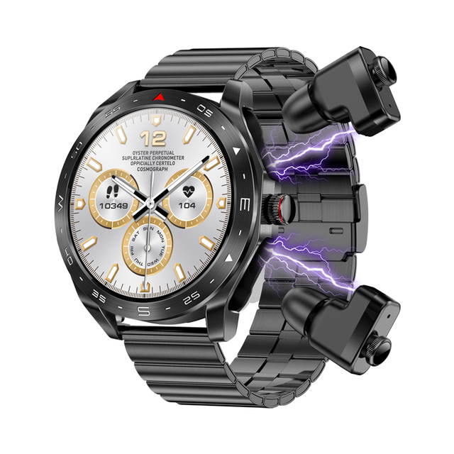 T95 Smart Watch Wireless Earphone Two in One 1.43 Inch Zinc Alloy Smart Fitness Bracelet Headset AMOLED Smartwatch Fitcloud Pro