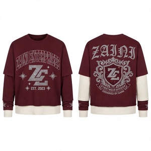 เสื้อยืดคอกลมแขนสั้นผ้าคอตตอนถักสองชั้น พรีเมียม 240 GSM สีแดงเบอร์กันดี สำหรับปักโลโก้แบบกำหนดเอง  อย่างเป็นทางการ ป้องกันการยับ - Product Image 1