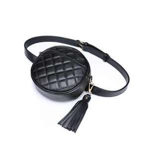 <span class=keywords><strong>Borsa</strong></span> a Tracolla Circolare con Motivo Personalizzato OEM, <span class=keywords><strong>Borsa</strong></span> da Vita Rotonda in Pelle PU per Donne - Product Image 1