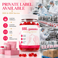 Gummies d'extrait de racine de Maca 5000mg, marque privée OEM, 60 unités, pour l'énergie et l'équilibre hormonal féminin, certifiées Halal et GMP