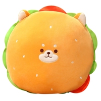 Hamburger mignon en peluche oreiller de sieste filles bureau prix usine Hamburger en peluche jouet
